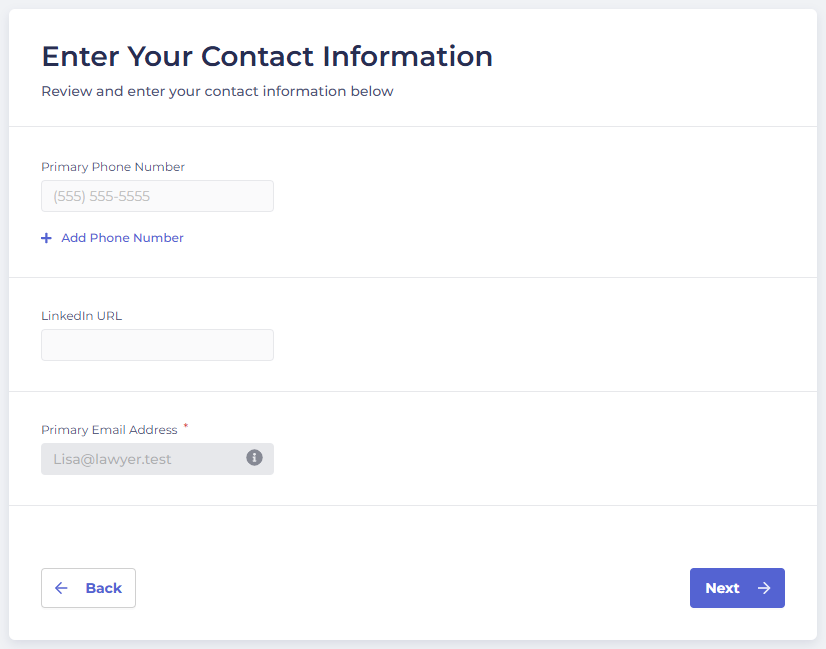 User Activation Step 2