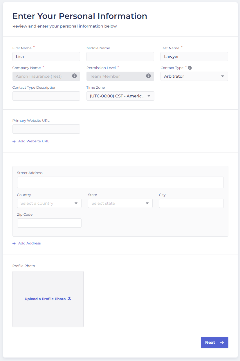 User Activation Step 1